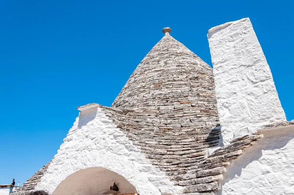 Alberobello Ιταλία Γραφικό Χωριό Τρούλι Πέτρινα Σπίτια Χτισμένα Τυπικό Κυκλικό — Φωτογραφία Αρχείου