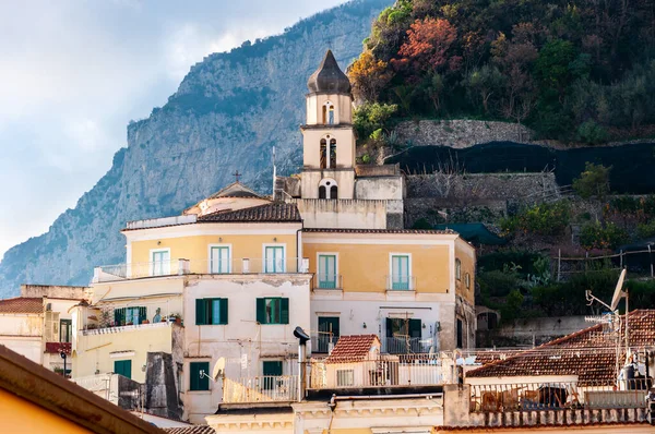 Amalfi Fantastisk Och Badort Huvudstad Den Homonyma Amalfikusten Bakom Neapelbukten — Stockfoto