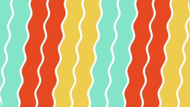 Graphic Pattern Wavy Bars Rotate Clockwise Anticlockwise Made Multicolored Textures — Stock Video