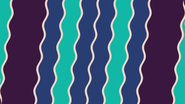 Graphic Pattern Wavy Bars Rotate Clockwise Anticlockwise Made Multicolored Textures — Stock Video