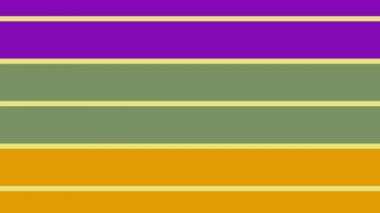4k 16: 9 biçiminde, çok renkli şekillerden oluşan yatay çubukların aşağı indiği grafiksel 2d video deseni.