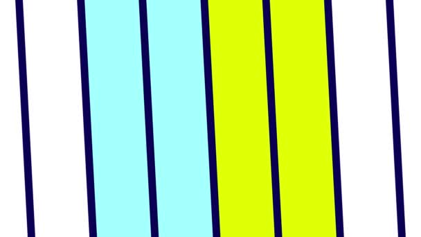 Графический Видео Узор Вертикальными Полосами Которые Колеблются Увеличением Состоящий Разноцветных — стоковое видео