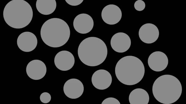 以16 9视频格式出现的黑白相间的图形物体 具有抛物面和催眠效果 它以顺时针方向旋转 从全屏缩小到中央消失 — 图库视频影像