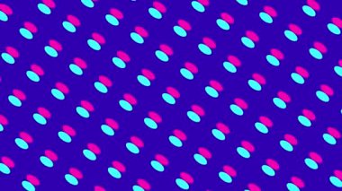 Sola döndükçe renk değiştiren, renkli desenli çizimler ve şekillerden oluşan grafiksel desen, 16: 9 video formunda
