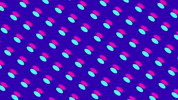 Graphic Pattern Changes Color Rotates Left Composed Drawings Shapes Colorful — Stock Video