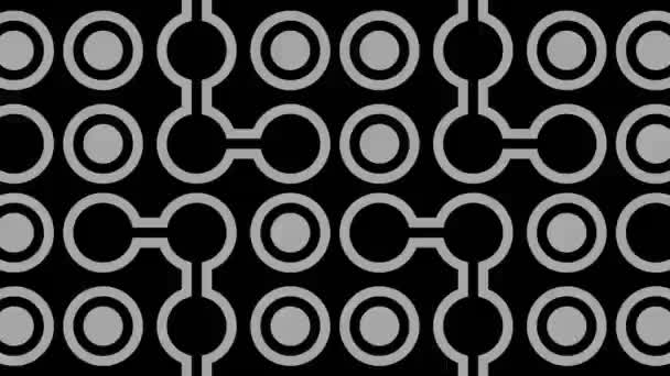 Graphisches Muster Schwarz Weiß Mit Stroboskopischem Und Hypnotischem Effekt Wobei — Stockvideo