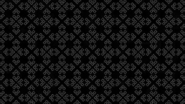 Siyah beyaz desenli, stroboskopik ve hipnotik etkiye sahip grafiksel desen, boyutu artarken ve sonra 16: 9 video biçiminde küçültürken,