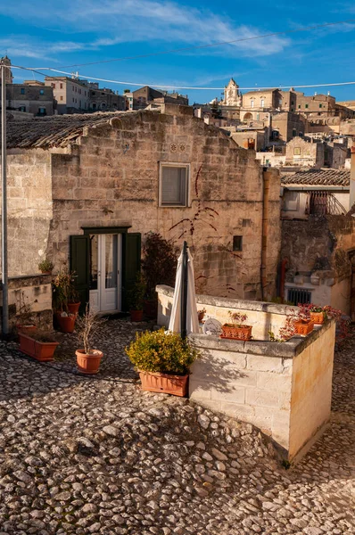 Matera, Európa Kulturális Fővárosa 2019. Basilicata, Olaszország. — Stock Fotó