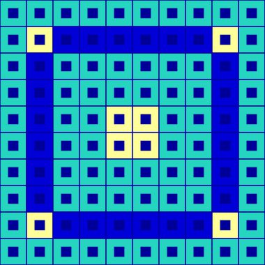 Çeşitli renklerde, kare biçimli yüksek çözünürlüklü resim 