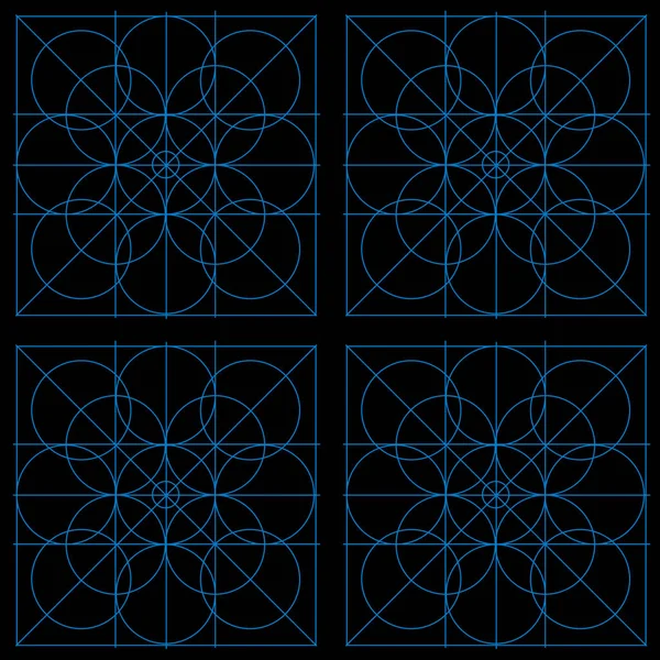 Ilustracja Powtarzalnymi Geometrycznymi Kształtami Pokrywającymi Tło Rysunek Kolorowym Wzorem Który — Zdjęcie stockowe