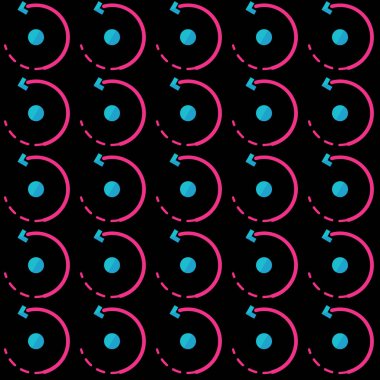 Arka planda yinelenen geometrik şekiller olan bir ilüzyon. Web şablonu, duvar kağıdı, dijital grafikler, hediyeler ve sanatsal dekorasyonlar olarak kullanılabilecek renkli desenli çizimler.