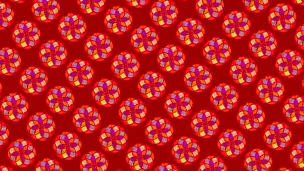 Graphic Pattern Quickly Changes Color Rotates Clockwise Anticlockwise Creating Hypnotic — Stock Video