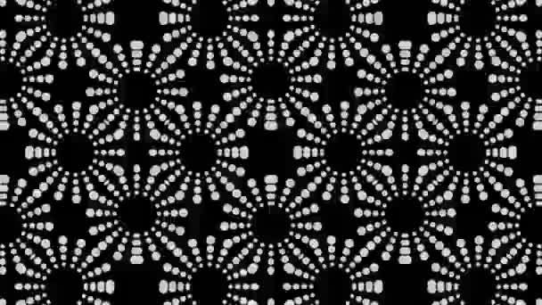 Grafický Vzor Černé Bílé Stroboskopickým Hypnotickým Efektem Při Zvětšení Následném — Stock video