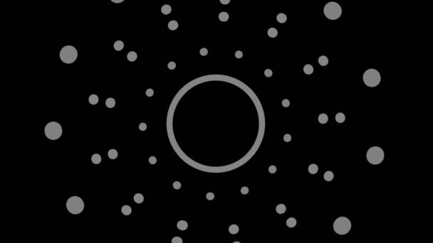 Grafický Motiv Černé Bílé Skládající Disků Umístěných Kruhu Stroboskopickým Hypnotickým — Stock video