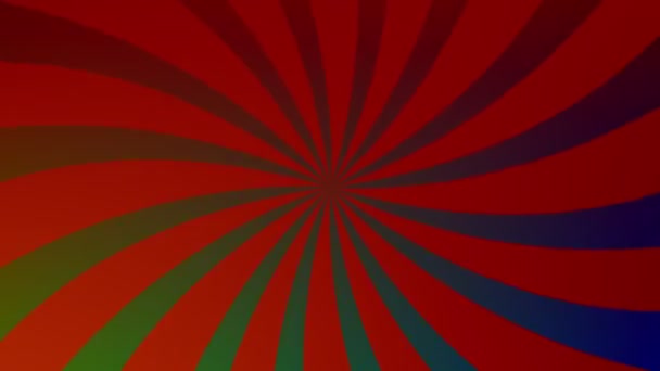 방향으로 회전하는 원형나선 모양의 색깔의 중앙에 배경을 — 비디오