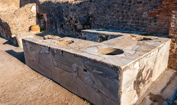 Pompeii Dünyanın Iyi Korunmuş Arkeolojik Alanı Talya Halk Çeşmesi — Stok fotoğraf