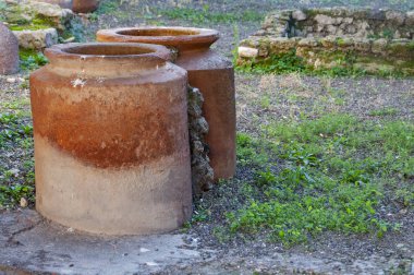 Pompeii, dünyanın en iyi korunmuş arkeolojik alanı, İtalya. Yiyecek için Afora.