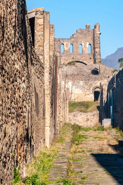 Pompeji Világ Legjobb Megőrzött Régészeti Lelőhelye Római Birodalom Házaival Tereivel — Stock Fotó