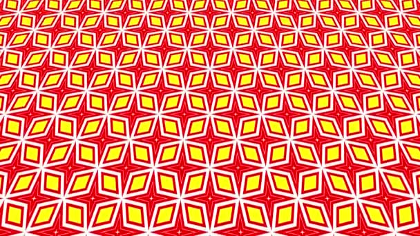 Graphic Video Pattern Tilts Moves Composed Designs Shapes Multicolored Textures — Stock Video