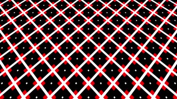 Motif vidéo 2D graphique qui s'incline et se déplace, composé de dessins et de formes aux textures multicolores, au format 4K 16 : 9 