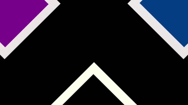 Графический Узор Ромбов Движущихся Фоновом Режиме Различных Направлениях Состоящий Разноцветных — стоковое видео