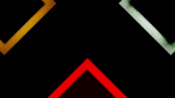 Graphic Pattern Rhombus Shapes Moving Background Various Directions Composed Multicolored — Stock Video