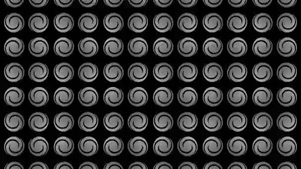 Графический Узор Черно Белом Стробоскопическим Гипнотическим Эффектом Увеличении Размера Затем — стоковое видео