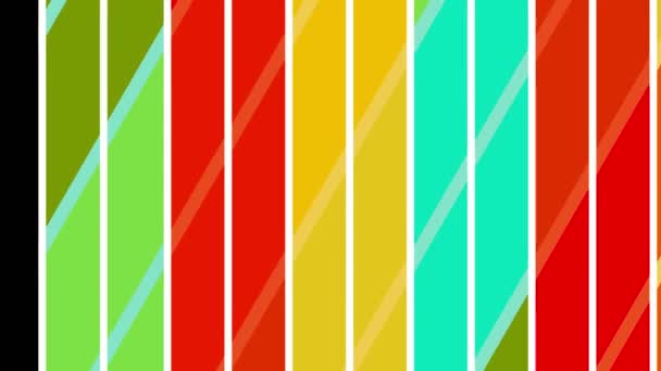 Две Двухмерные Цветовые Полосы Которые Движутся Колеблются Точка Привязки Центре — стоковое видео