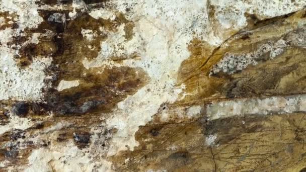 Detail Einer Typischen Mauer Eines Antiken Italienischen Landhauses Aus Flusssteinen — Stockvideo