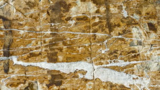 Деталь Типичной Стены Старинного Итальянского Сельского Дома Выполненного Речных Камней — стоковое видео