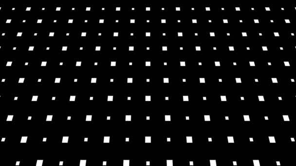 Graphic Pattern Black White Нахиляється Вгору Рухається Складається Геометричних Фігур — стокове відео