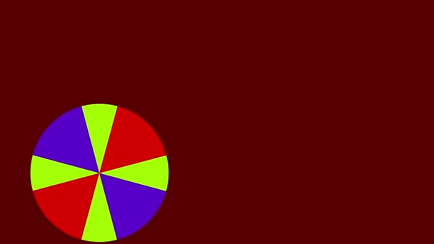 Modèle Graphique Circulaire Qui Tourne Dans Espace Sur Fond Couleur — Video