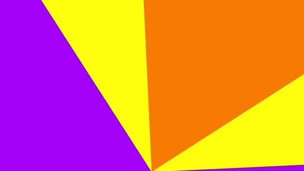 異なるファンカラーで構成された色で変化する背景に空間で回転する2次元円グラフィックパターン — ストック動画