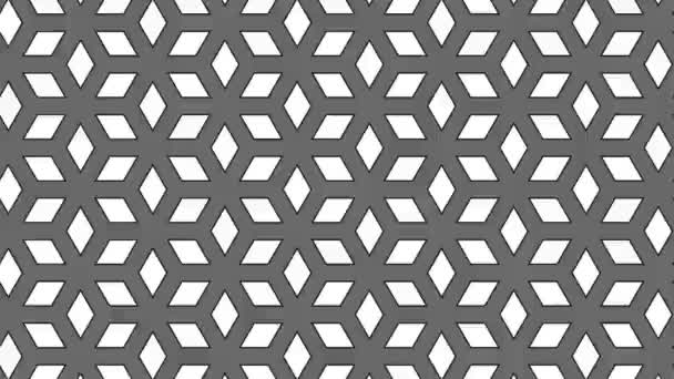 Modèle graphique en noir et blanc avec effet stroboscopique et hypnotique, tout en augmentant la taille puis en la réduisant, au format vidéo 16 : 9