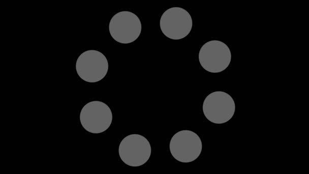 それは時計回りに回転し サイズが増加しながら 黒と白のグラフィック図面は ストロスコピックと催眠効果と16 9ビデオ形式で — ストック動画