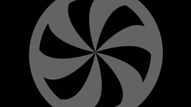 Графічний Малюнок Чорно Білого Кольору Стробоскопічним Гіпнотичним Ефектом Цьому Він — стокове відео