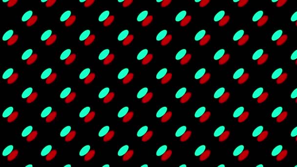 Graphic Pattern Moves Background Increasing Size Composed Drawings Colored Shapes — Stock Video