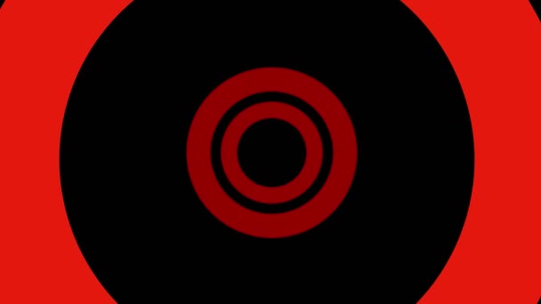 Conception graphique qui tourne au centre et augmente la taille, pour couvrir tout l'arrière-plan et disparaître, composé de différentes couleurs, au format vidéo 16 : 9 .