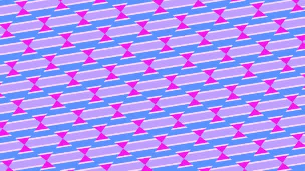 Graphic Pattern Changes Color Rotates Left Composed Drawings Shapes Colorful — Stock Video