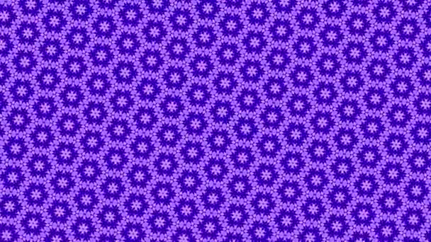 Modèle graphique qui change de couleur au fur et à mesure qu'il tourne à gauche, composé de dessins et de formes aux textures colorées, au format vidéo 16 : 9 .