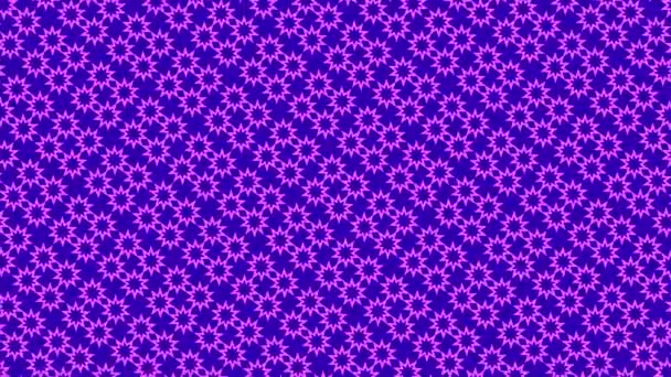 Modèle graphique qui change de couleur au fur et à mesure qu'il tourne à gauche, composé de dessins et de formes aux textures colorées, au format vidéo 16 : 9 .