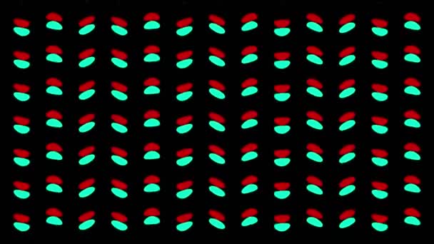 2D多色のテクスチャを持つデザインや形状で構成され 左に移動する水平波効果を持つグラフィックビデオパターンは 9形式で — ストック動画