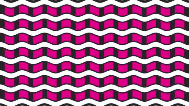 Graphic Video Pattern Horizontal Wave Effect Moves Left Composed Designs — Stock Video