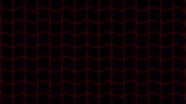 2番目のグラフィック黒と白のビデオパターン 左に移動する水平波効果と 多色のテクスチャを持つデザインや形状で構成 4Kで16 9形式 — ストック動画