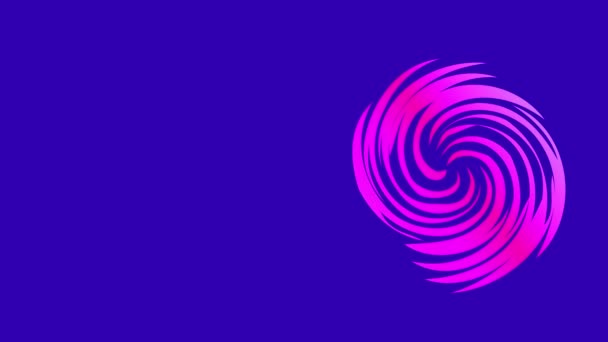 Graphisme sur le côté droit qui change de couleur en tournant dans le sens des aiguilles d'une montre, composé de formes et de textures colorées, au format vidéo 16 : 9 .