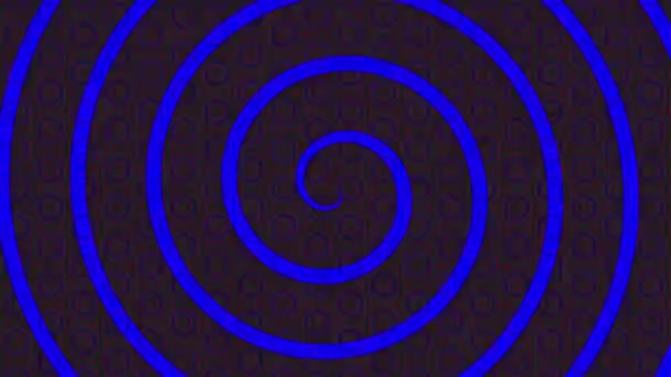 Барвистий Графічний Візерунок Фоні Стробоскопічним Гіпнотичним Ефектом Спіральним Ефектом Русі — стокове відео