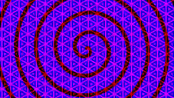 Цветной Графический Узор Фоне Стробоскопическим Гипнотическим Эффектом Спиральным Эффектом Движении — стоковое видео
