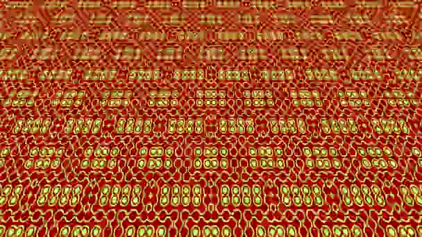Colorful Graphic Pattern Background Psychedelic Hypnotic Effect Which Moves Inclined — 图库视频影像
