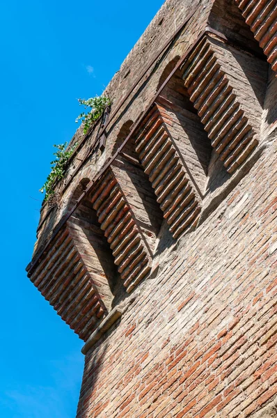 Dozza Italie Détail Des Murs Château Village Emilia Romagna Célèbre — Photo
