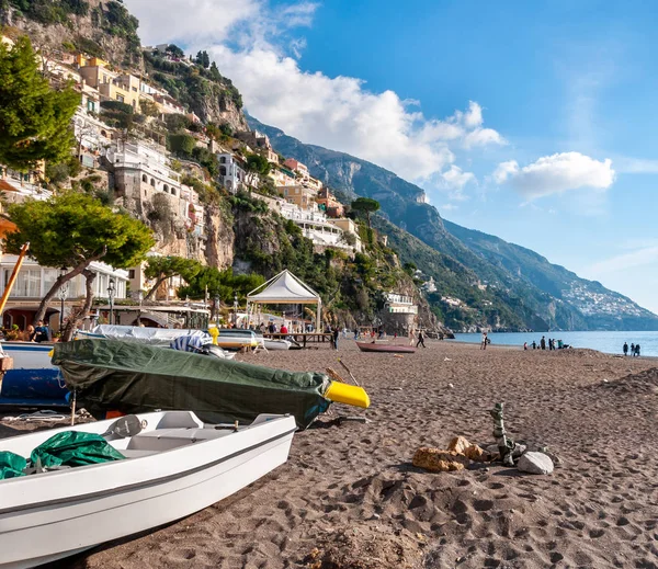 Positano Wspaniała Wioska Nadmorski Kurort Słynnym Wybrzeżu Amalfi Zatoką Neapolitańską — Zdjęcie stockowe